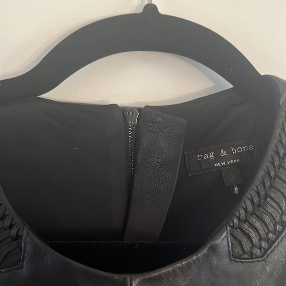 Rag and Bone Black Leather Dress - Picture 2 of 3